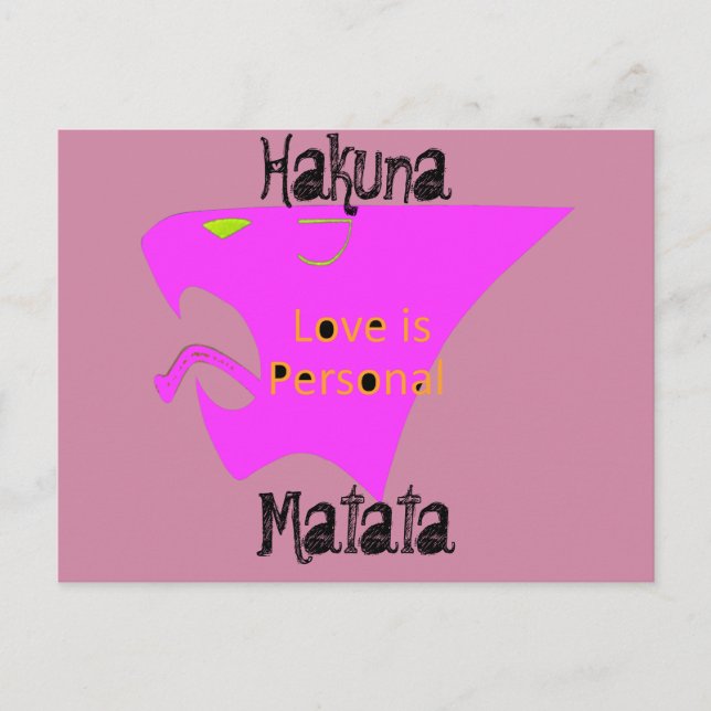 Kärlek är personligt vykort för Hakuna Matata (Framsida)