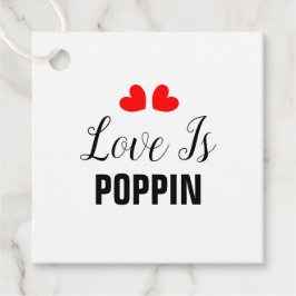 Kärlek är Poppin Cute Red Kärlek Hearts Bröllop Gåvor Etiketter
