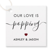 Kärlek är Popping, Popcorn-Märkre, Wedding Favor T