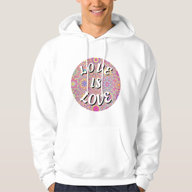 Kärlek är Pridet Kärlek Hoodie (Framsida)