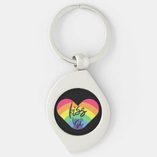 kärlek är rättvist i pride. swirl silverfärgad nyckelring