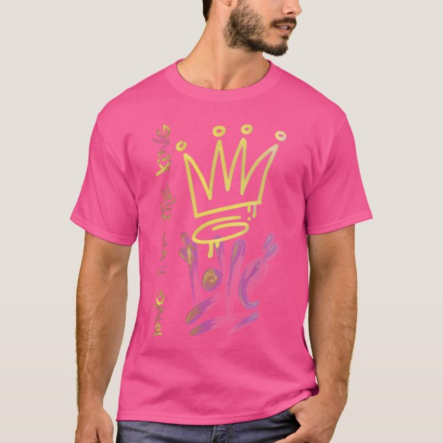 Kärlek är rolig kung t shirt (Framsida)