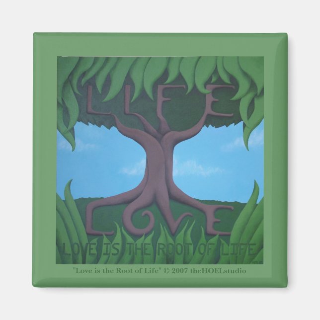 Kärlek är Root of Life Magnet (Framsidan)