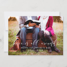 Kärlek är runt Alla hjärtans dagskort Julkort