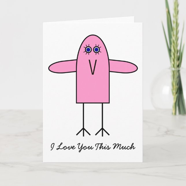 Kärlek är så här mycket helgkort (Framsida)