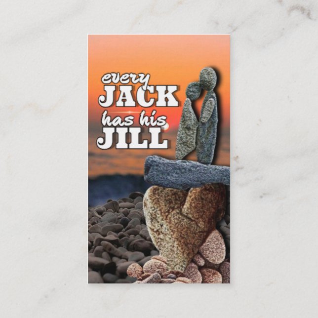 Kärlek är säkert: Varje Jack har Jill Visitkort (Baksida)