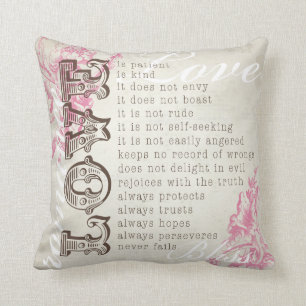 Kärlek är Shabby chic Pillow Kudde