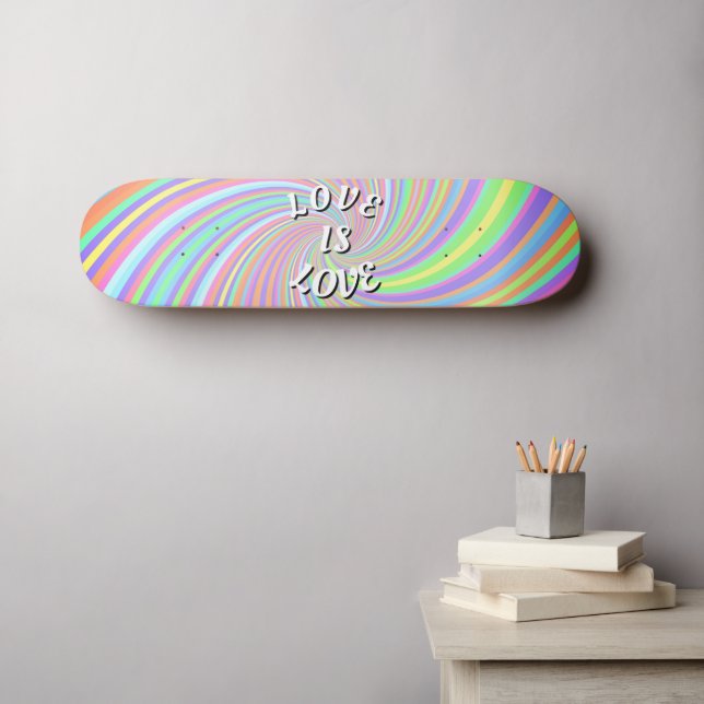 Kärlek är Skateboard Kärlek Pride (Väggkonst (Horz))