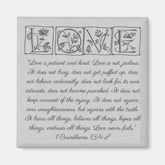 Kärlek är...Skripturmagnet Magnet (Framsidan)