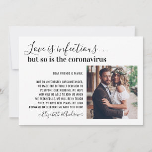 Kärlek är smittsamt Foto Ändra datum Bröllop Meddelande