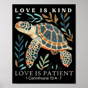 Kärlek är snäll kärlek är tålmodig 1 Korinthierbre Poster