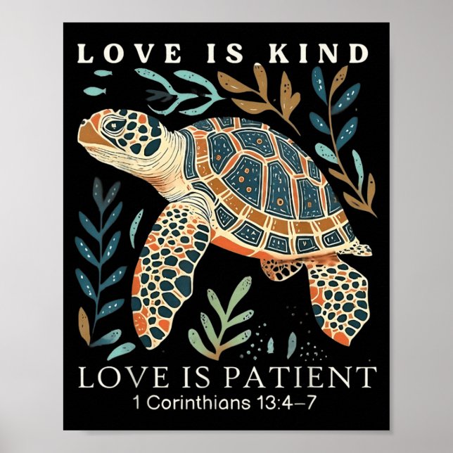 Kärlek är snäll kärlek är tålmodig 1 Korinthierbre Poster (Framsidan)