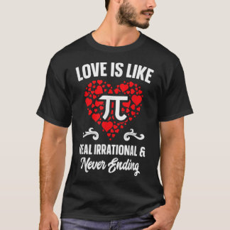 Kärlek är som Pi Day Math Funny Valentines day T Shirt