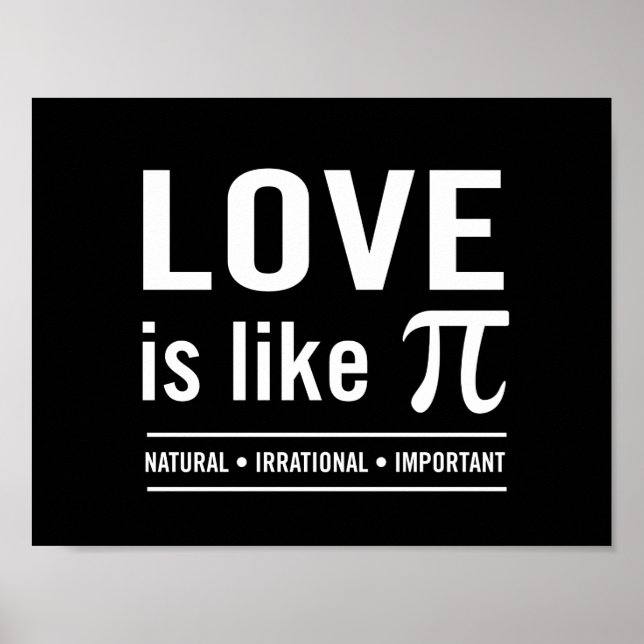 Kärlek är som Pi Poster (Framsidan)