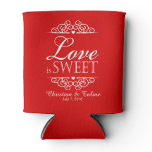 Kärlek är Söt Bröllop | röd