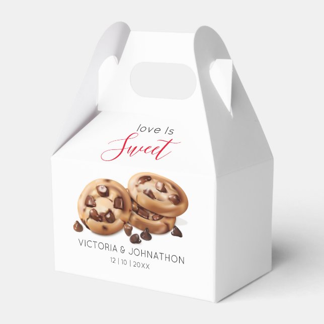 Kärlek är söt Cookie Bröllopspresentlåda Presentaskar (Framsidan Sidan)