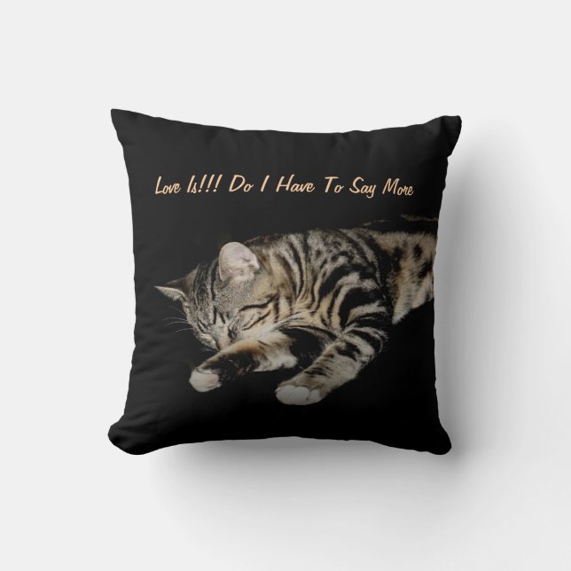 Kärlek är. Söt kattunge Kudde (Framsida)