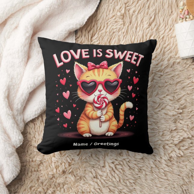 Kärlek är söt, mjukt, utsökt material fyllt med Ch Kudde (Filt)