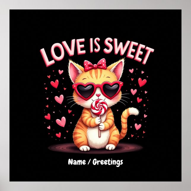 Kärlek är söt, mjukt, utsökt material fyllt med Ch Poster (Framsidan)