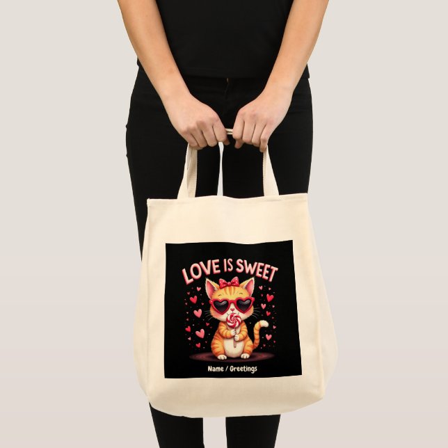 Kärlek är söt, mjukt, utsökt material fyllt med Ch Tygkasse (Framsida (produkt))