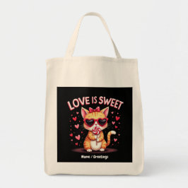 Kärlek är söt, mjukt, utsökt material fyllt med Ch Tygkasse