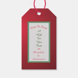 Kärlek är söt och en gåva åt dig röd presentetikett