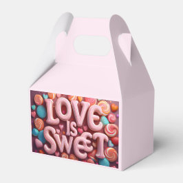 Kärlek är söt valentinbröllopstypografi presentaskar