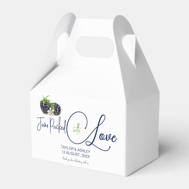 Kärlek är sötad Blackberry Fruit | Bröllopsfack Presentaskar (Framsidan Sidan)