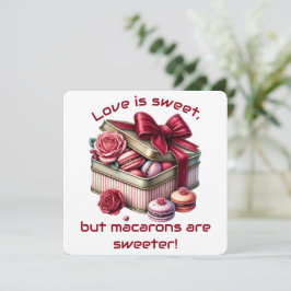 Kärlek är sötat - Alla hjärtans dagskort Tack Kort