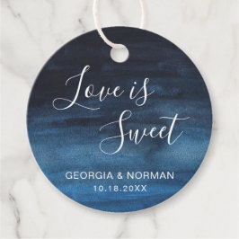 Kärlek är sötmarint haverfärg Bröllop Gåvor Etiketter