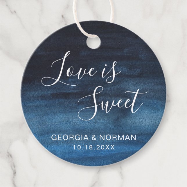Kärlek är sötmarint haverfärg Bröllop Gåvor Etiketter (Framsida)