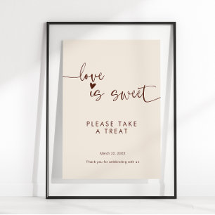 Kärlek är sött, ta en godis Boho-affisch Poster