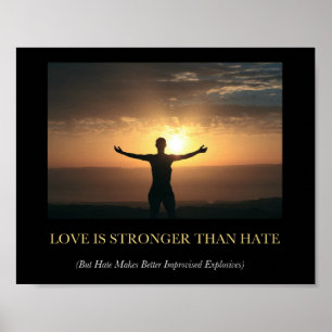Kärlek är starkare än Hate Poster