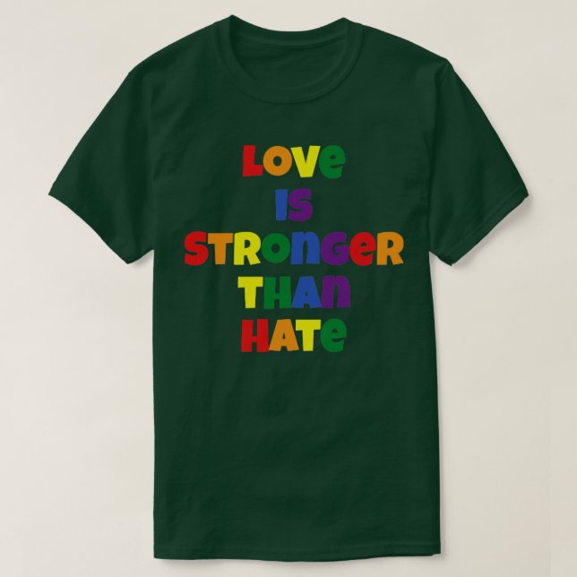 Kärlek är starkare än Hate T Shirt (Design framsida)
