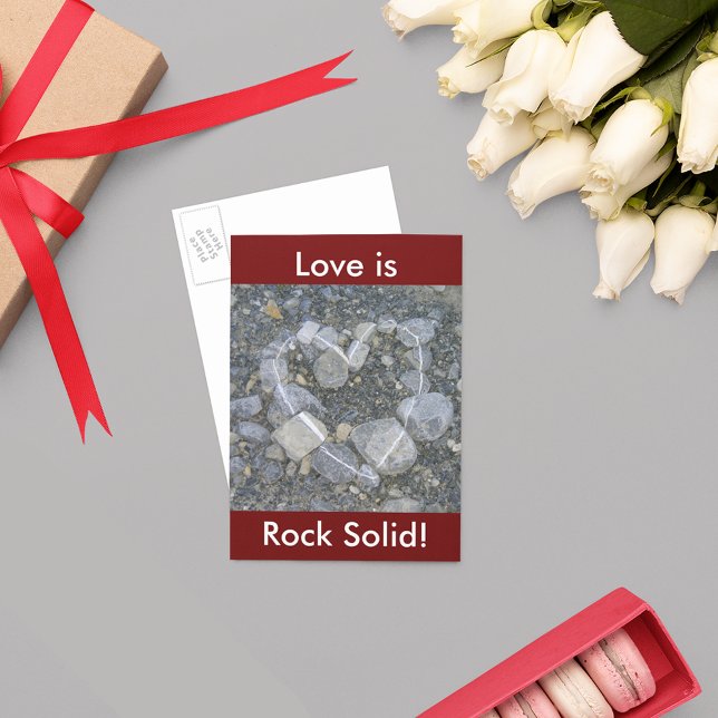 Kärlek är Sten Solid Vykort (Love is Rock Solid Postcard)