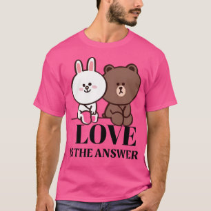 Kärlek är svarskony och bruna björnar. t shirt