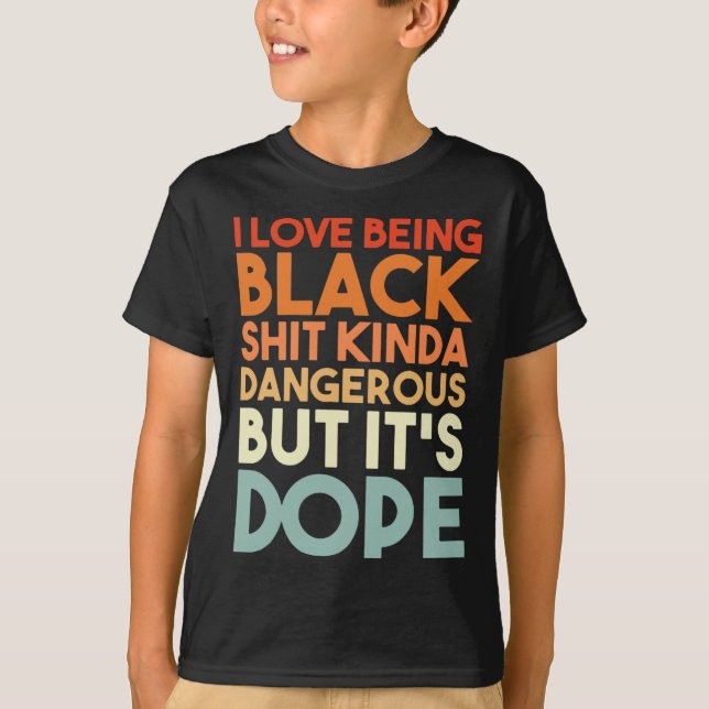 Kärlek är svart och farligt, men det är droger Ret T Shirt (Framsida)