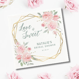 Kärlek är Sweet  Blommigt Möhippa Napkins Pappersservett