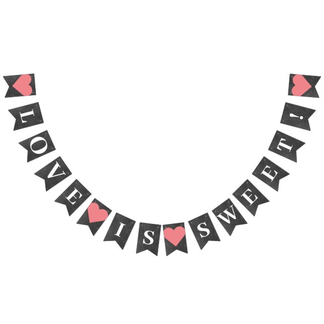 Kärlek är Sweet Bröllop Dessert Bord Vimplar (Alla)