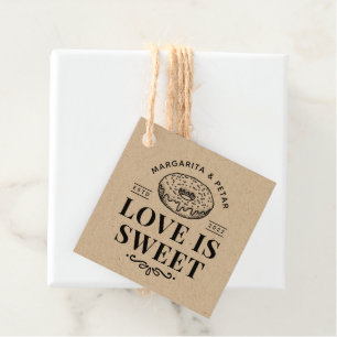 Kärlek är Sweet Bröllop Gift Märkres Gåvor Etiketter
