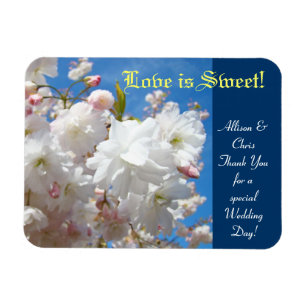 Kärlek är Sweet! Bröllopet gynnar Tack Bröllop Magnet
