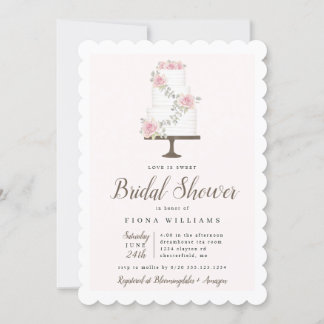 Kärlek är Sweet Cake Möhippa Inbjudningar