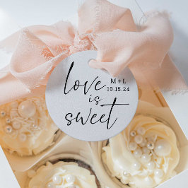 Kärlek är Sweet Calligraphy Wedding Favor-Märkre Gåvor Etiketter