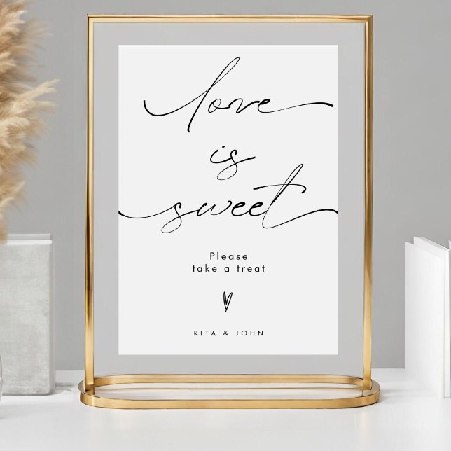 Kärlek är Sweet Candy Buffet Bröllop Dessert-skylt Poster (Skapare uppladdad)