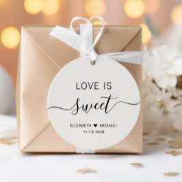 Kärlek är Sweet Cream Bröllop Gåvor Etiketter