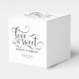 Kärlek är Sweet Enjoy ett Treat Bröllop Presentaskar