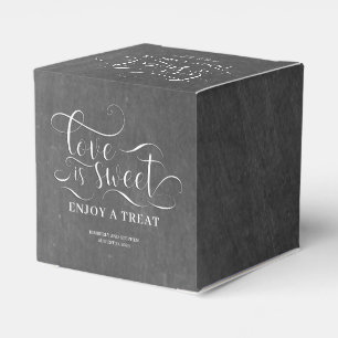 Kärlek är Sweet Enjoy ett Treat Bröllop Presentaskar
