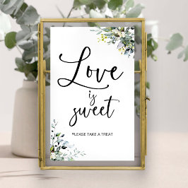 Kärlek är Sweet Greenery Möhippa Sign Poster