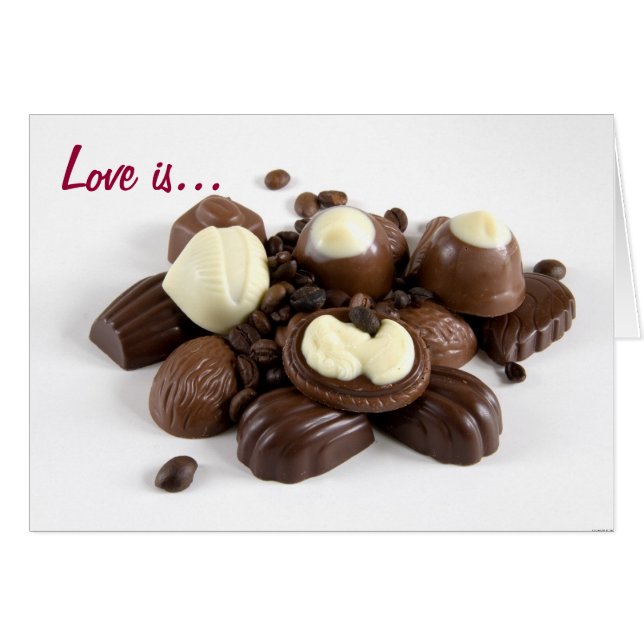 Kärlek är Sweet Hälsningskort (Framsidan Horizontal)