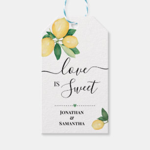 Kärlek är Sweet Lemons Bröllop Candy Favor Presentetikett
